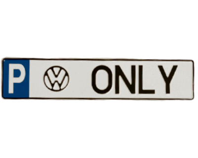 Parking Plate VW Only