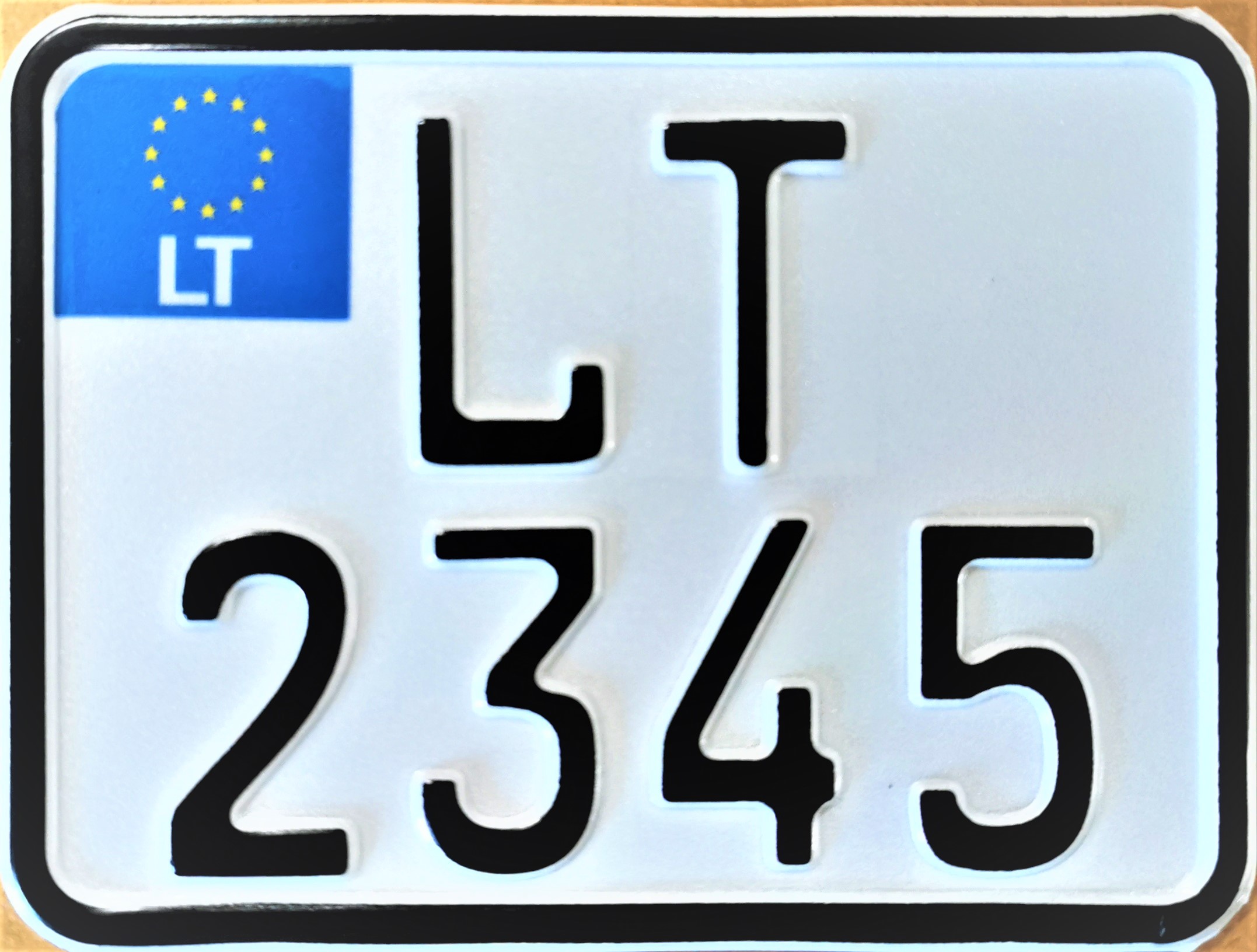 04. Lithuanian MC plate with EU-sign - Streetfighter 150 mm