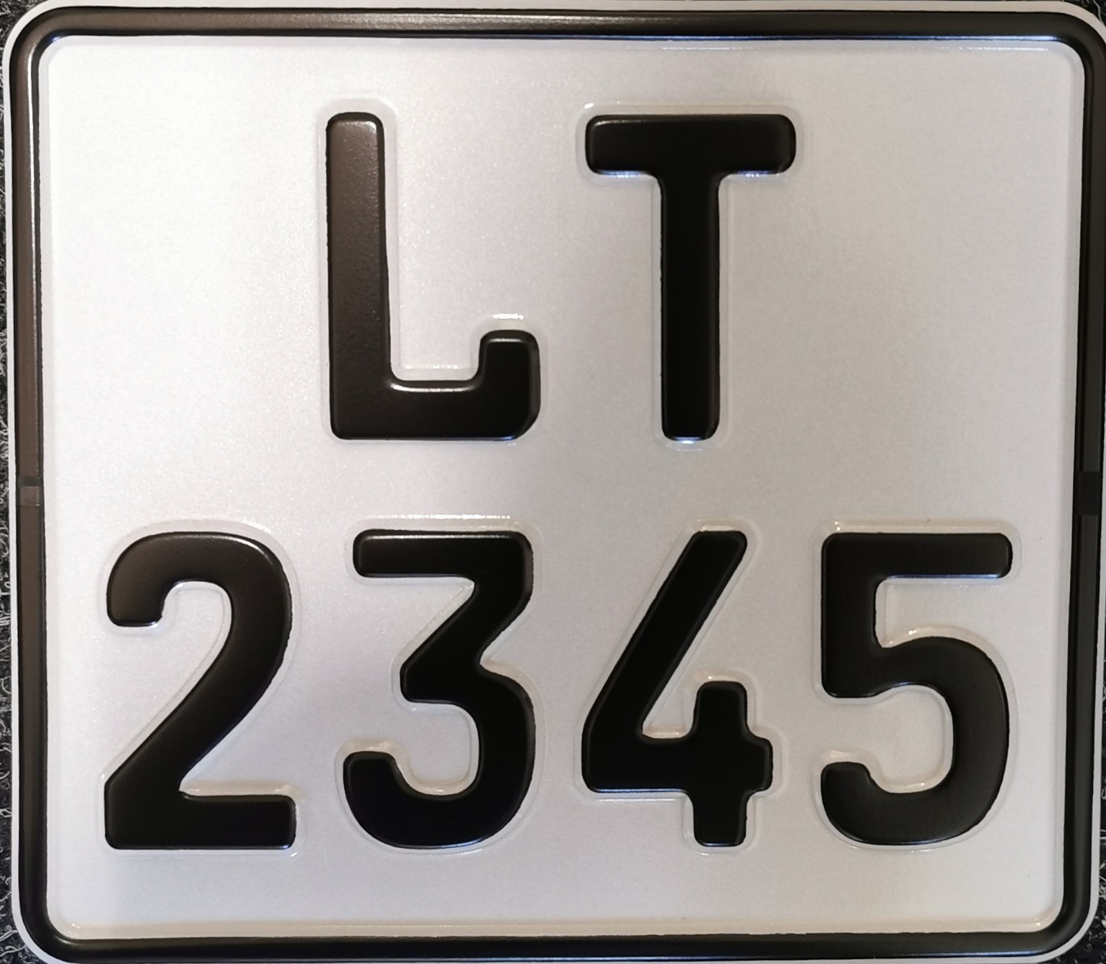 06a. Lithuanian MC plate without EU-sign - 170 x 150 mm