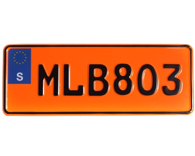 01d. New Swedish US plate 300 mm orange