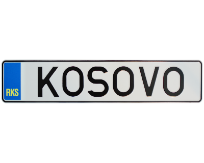 EU-plate Kosovo new
