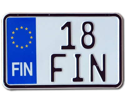 10. Finnisches Motorradschild HD 180 x 110 mm