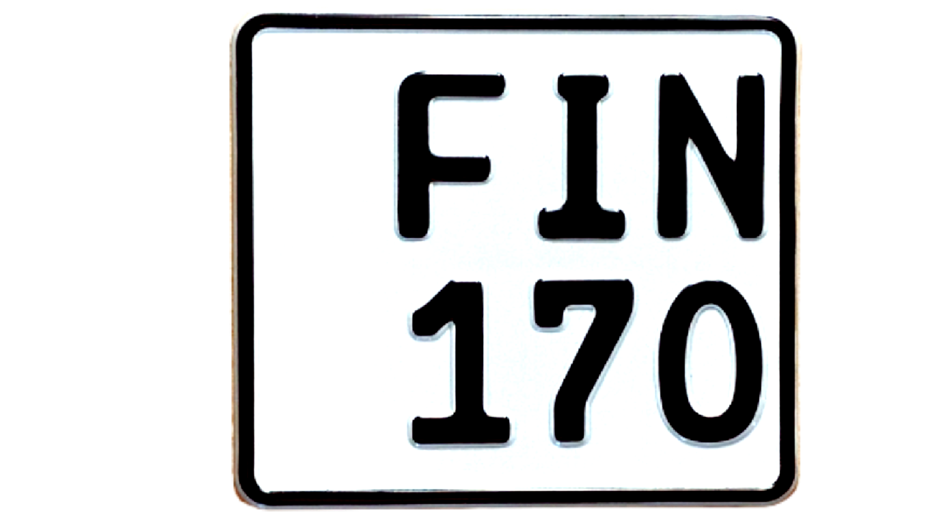 11. Finnisches MC Schild - 170 x 150 mm ohne EU-Zeichen